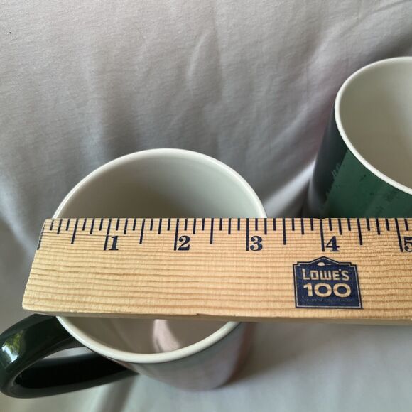 Starbucks 2021 16 fl oz Green Multicolor Ombré Coffee Mug - Set of 2 Tall NEW - Picture 4 of 9